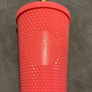Coral Starbucks Cup